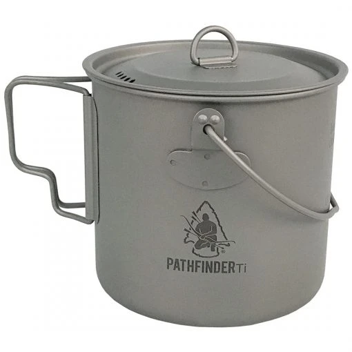 Pathfinder Branded Survival Gear 1100ml Titanium Bush Pot