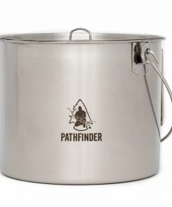 Pathfinder Branded Survival Gear Stainless Steel 120oz. Bush Pot And Lid