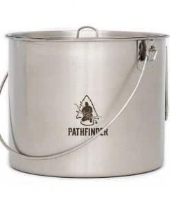Pathfinder Branded Survival Gear Stainless Steel 120oz. Bush Pot And Lid