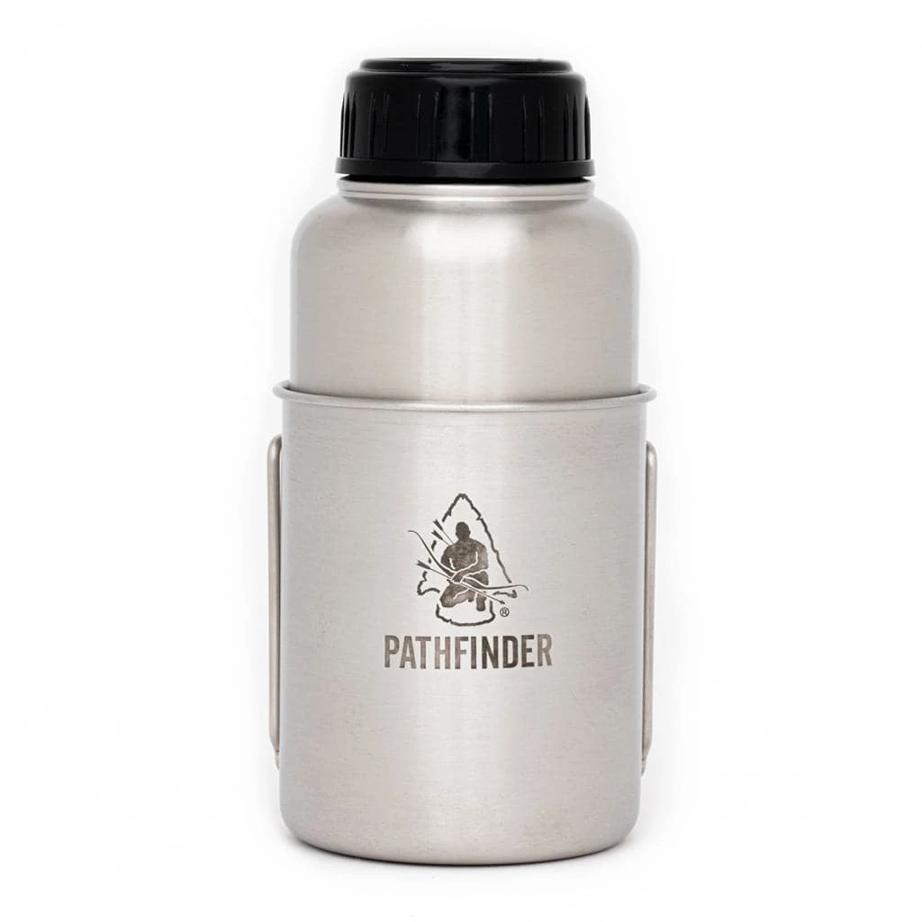 Pathfinder Branded Stainless Steel Bottle & Nesting Cup Set Survival Gear 4 Pathfinder Branded Stainless Steel Bottle & Nesting Cup Set Survival Gear