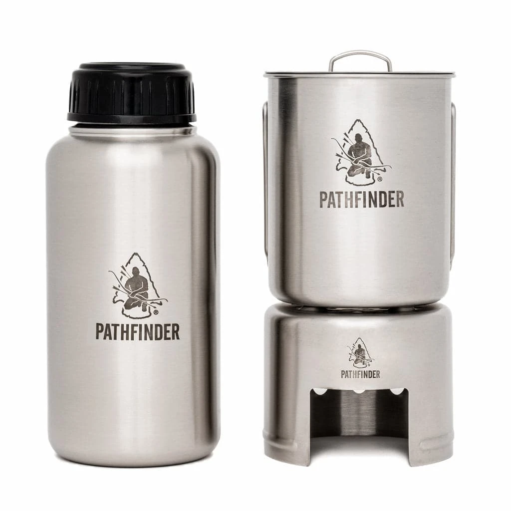 Pathfinder Branded Stainless Steel Bottle Cooking Kit 4 Pathfinder Branded Stainless Steel Bottle Cooking Kit