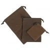PaperMart 3 Pc. Brown Velour Bag Set Survival Gear