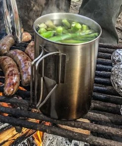 Pathfinder Branded Outdoor Cooking Stainless Steel 48oz. Cup & Lid 12 Pathfinder Branded Outdoor Cooking Stainless Steel 48oz. Cup & Lid