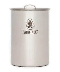 Pathfinder Branded Outdoor Cooking Stainless Steel 48oz. Cup & Lid