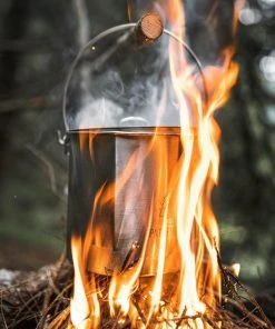 Pathfinder Branded Stainless Steel 64oz. Bush Pot Survival Gear 24 Pathfinder Branded Stainless Steel 64oz. Bush Pot Survival Gear