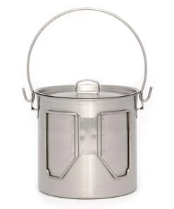 Pathfinder Branded Stainless Steel 64oz. Bush Pot Survival Gear 19 Pathfinder Branded Stainless Steel 64oz. Bush Pot Survival Gear