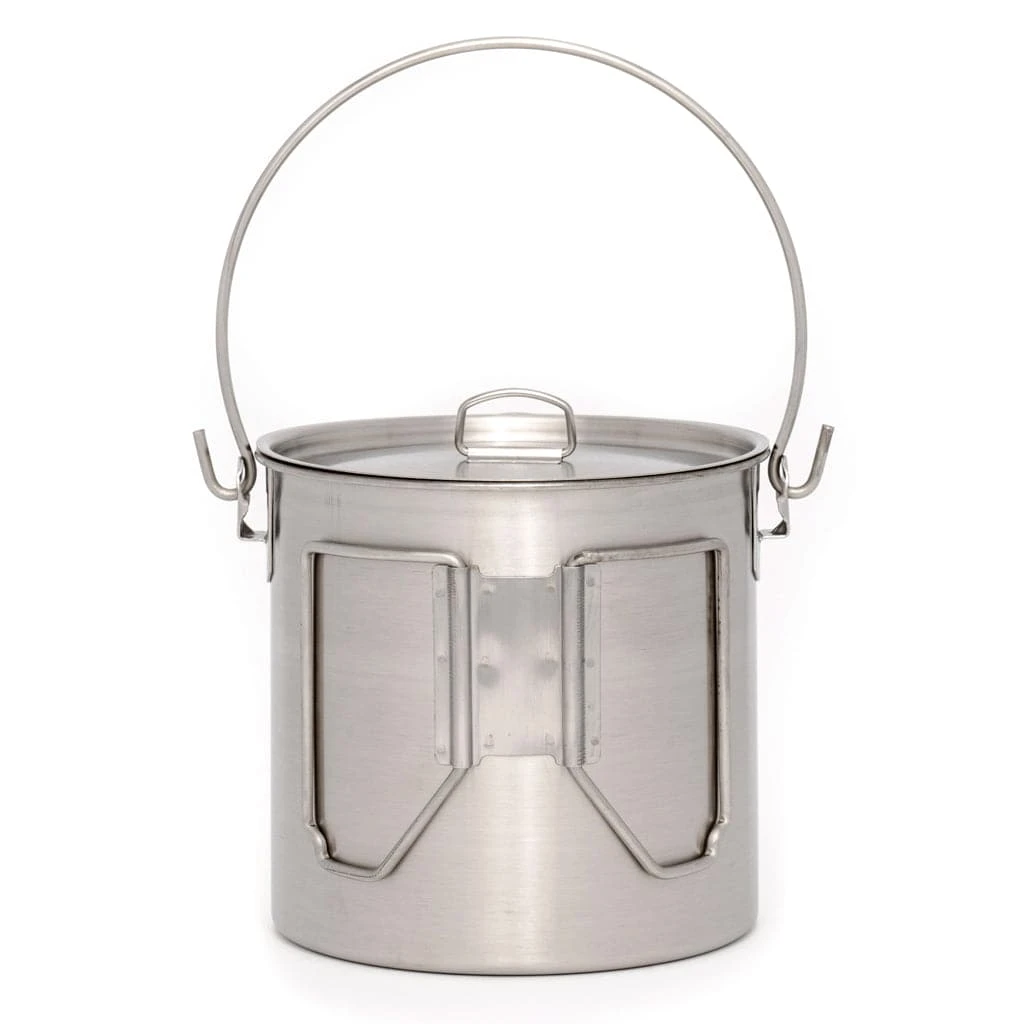 Pathfinder Branded Stainless Steel 64oz. Bush Pot Survival Gear 6 Pathfinder Branded Stainless Steel 64oz. Bush Pot Survival Gear