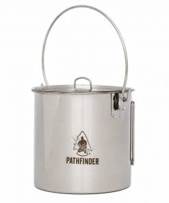 Pathfinder Branded Stainless Steel 64oz. Bush Pot Survival Gear 18 Pathfinder Branded Stainless Steel 64oz. Bush Pot Survival Gear