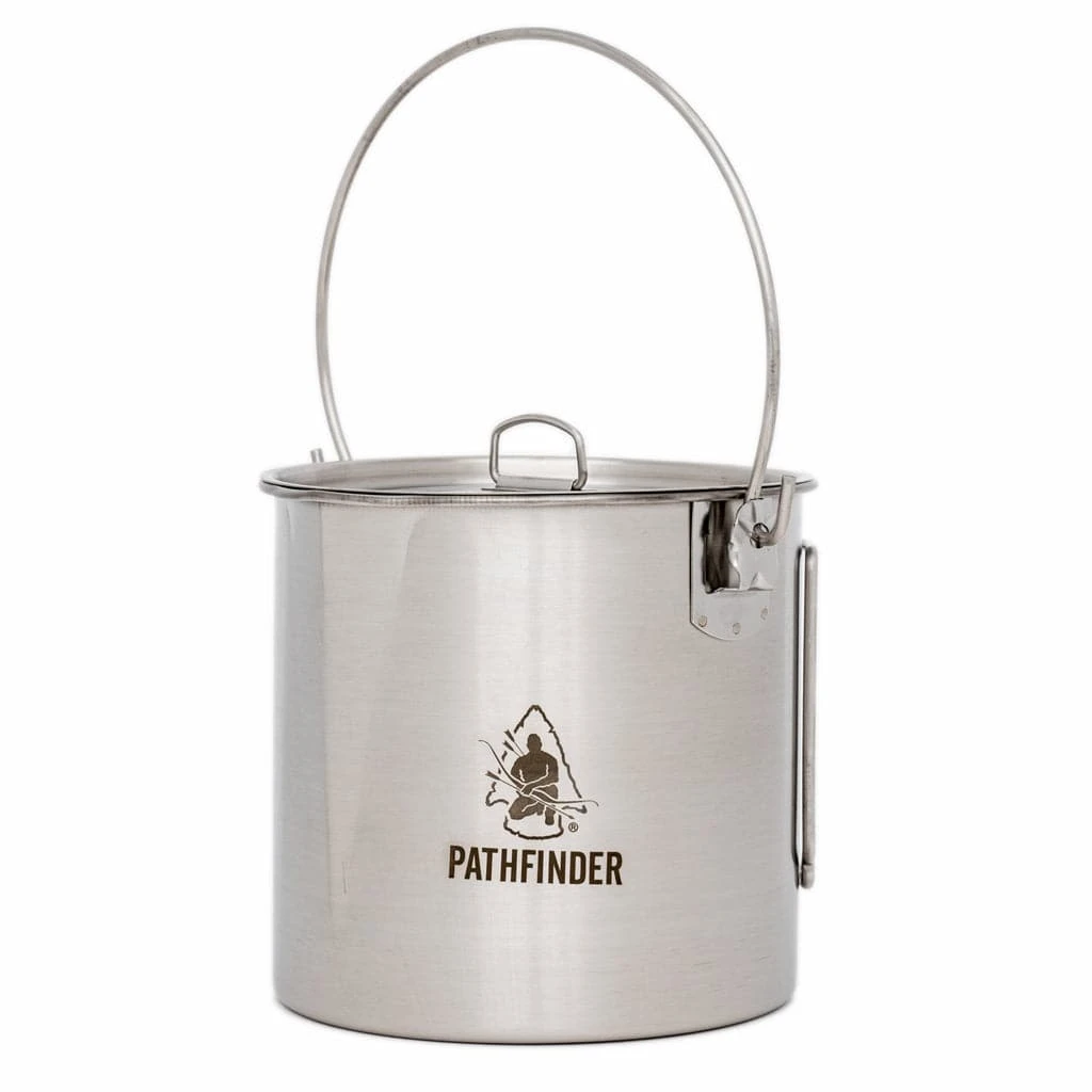 Pathfinder Branded Stainless Steel 64oz. Bush Pot Survival Gear 5 Pathfinder Branded Stainless Steel 64oz. Bush Pot Survival Gear