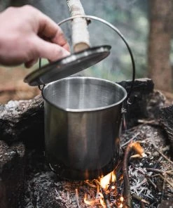 Pathfinder Branded Stainless Steel 64oz. Bush Pot Survival Gear 28 Pathfinder Branded Stainless Steel 64oz. Bush Pot Survival Gear