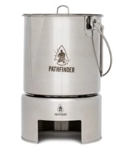 Pathfinder Branded Stainless Steel 64oz. Bush Pot Survival Gear 23 Pathfinder Branded Stainless Steel 64oz. Bush Pot Survival Gear