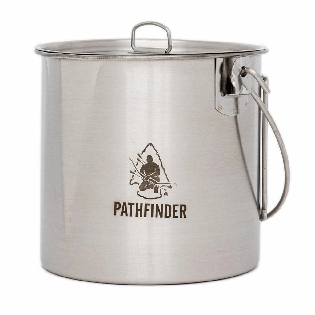 Pathfinder Branded Stainless Steel 64oz. Bush Pot Survival Gear 3 Pathfinder Branded Stainless Steel 64oz. Bush Pot Survival Gear