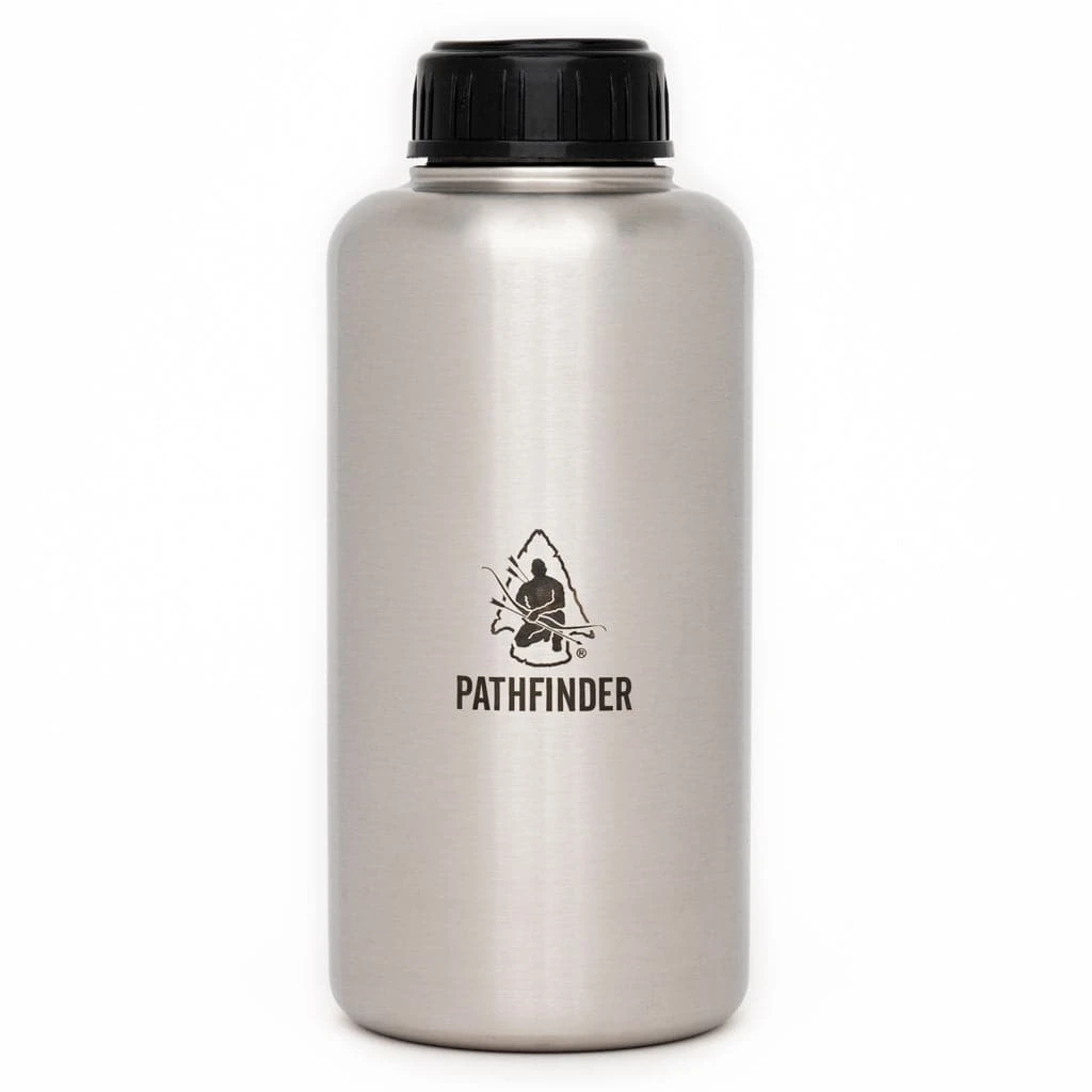 Pathfinder Branded 64oz Stainless Steel Water Bottle And Nesting Cup Set 6 Pathfinder Branded 64oz Stainless Steel Water Bottle And Nesting Cup Set