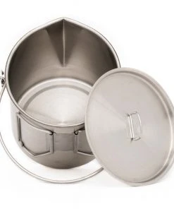 Pathfinder Branded Stainless Steel 64oz. Bush Pot Survival Gear 20 Pathfinder Branded Stainless Steel 64oz. Bush Pot Survival Gear