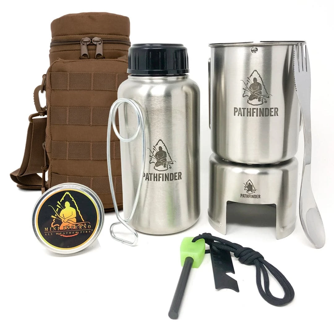 Pathfinder Branded Stainless Steel Bottle Cooking Kit 2 Pathfinder Branded Stainless Steel Bottle Cooking Kit