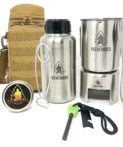 Pathfinder Branded Stainless Steel Bottle Cooking Kit 32 Pathfinder Branded Stainless Steel Bottle Cooking Kit