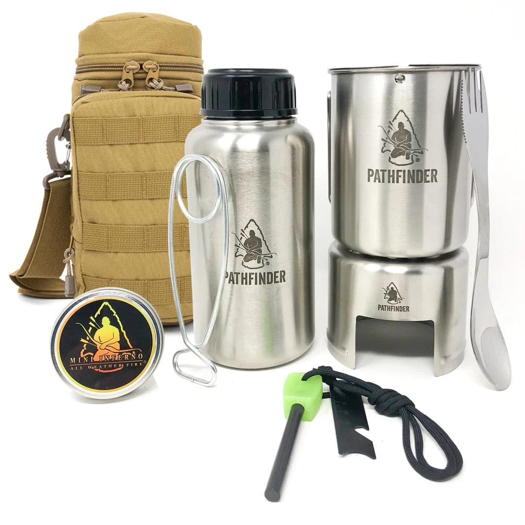 Pathfinder Branded Stainless Steel Bottle Cooking Kit 12 Pathfinder Branded Stainless Steel Bottle Cooking Kit