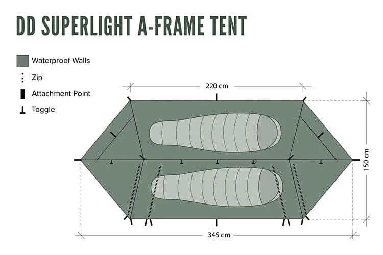 DD Hammocks DD SuperLight - A-Frame Tent 8 DD Hammocks DD SuperLight - A-Frame Tent