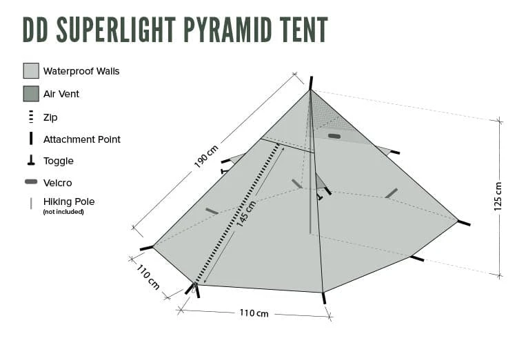 DD Hammocks DD SuperLight - Pyramid Tent Survival Gear 6 DD Hammocks DD SuperLight - Pyramid Tent Survival Gear