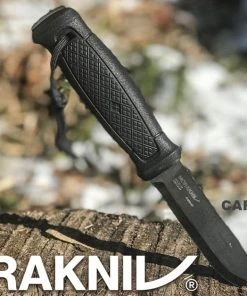 INDUSTRIAL REVOLUTIONS Survival Gear Mora Garberg Carbon - Leather Sheath