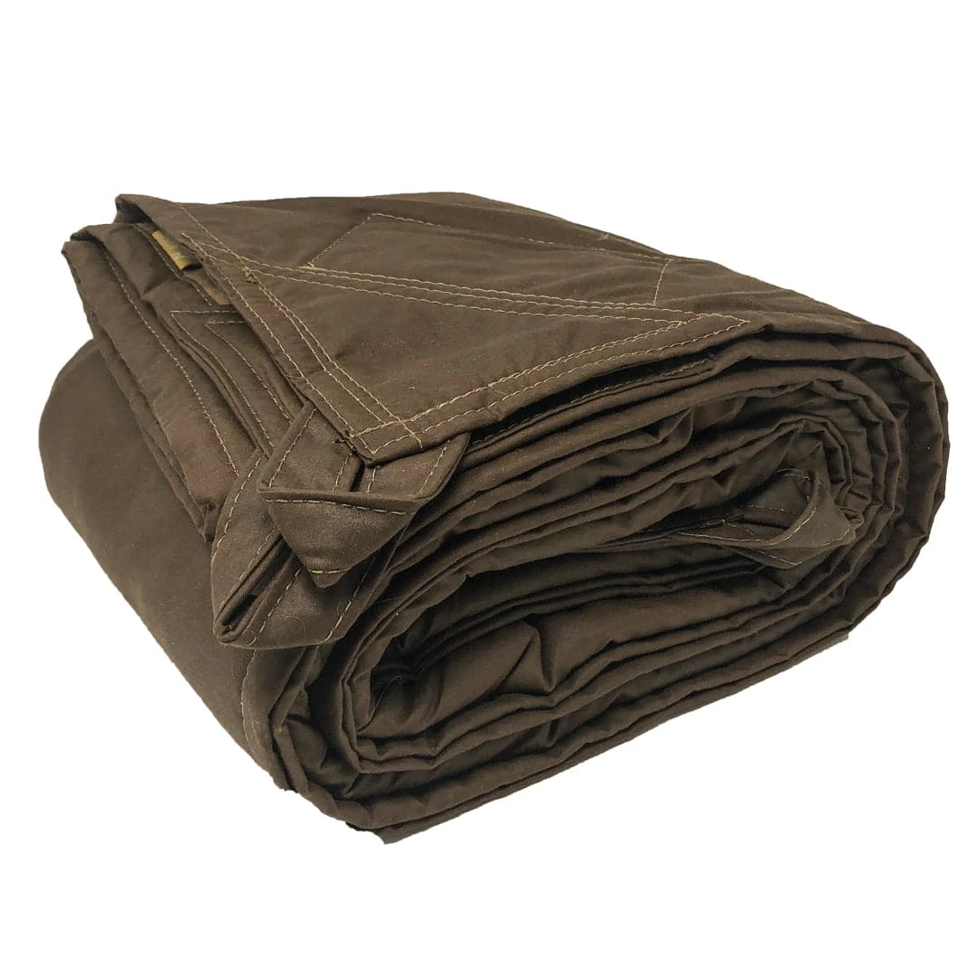 Bushcraft Spain Oilskin & Wool Ground Cloth - Brown Cover & Shelter 7 Bushcraft Spain Oilskin & Wool Ground Cloth - Brown Cover & Shelter
