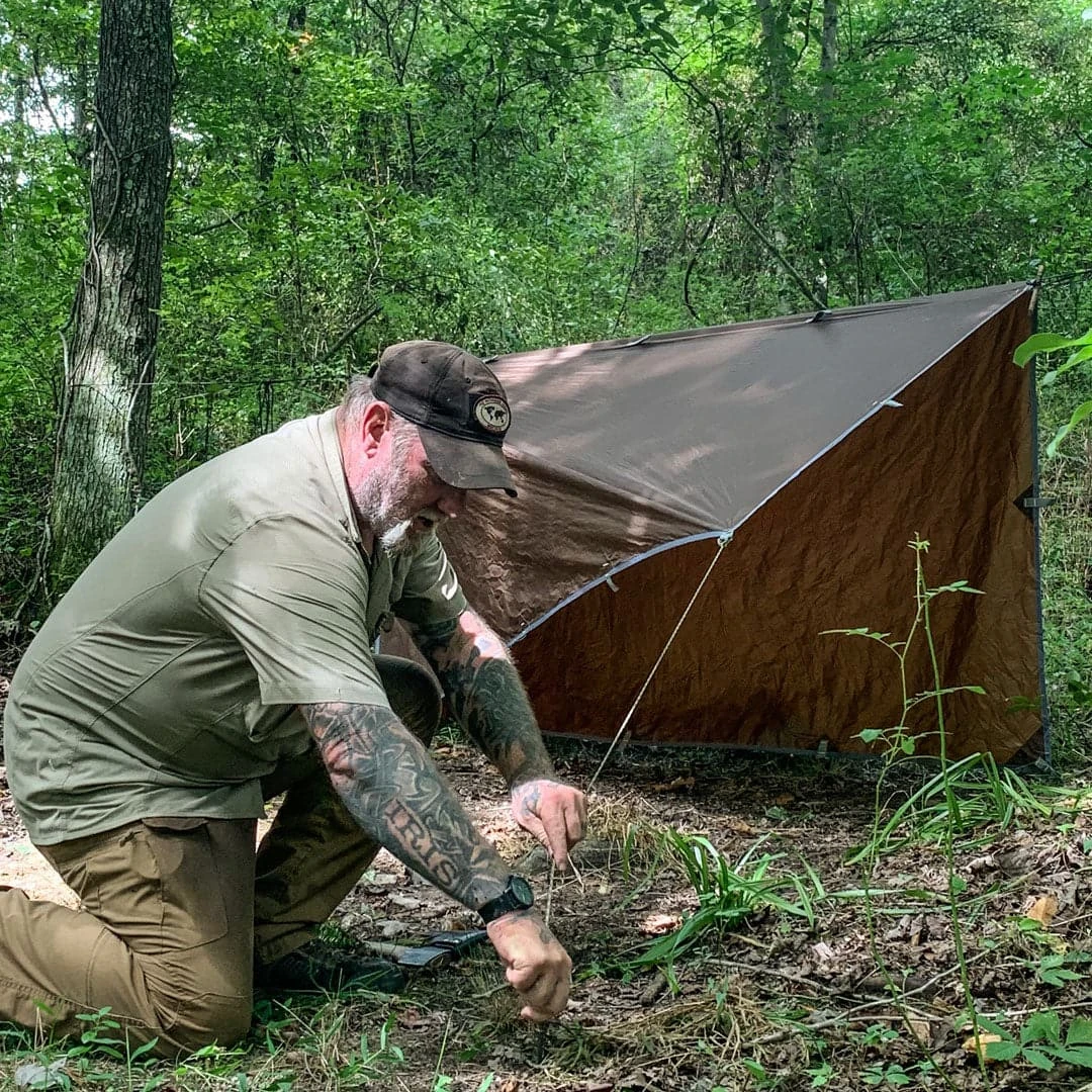 Pathfinder Branded Pathfinder Nylon Tarp - Earth Brown Survival Gear 7 Pathfinder Branded Pathfinder Nylon Tarp - Earth Brown Survival Gear