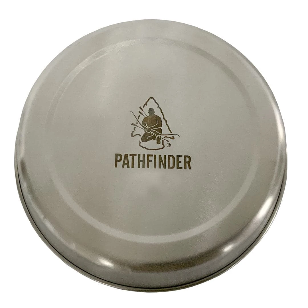 Pathfinder Branded Stainless Steel Plate Outdoor Cooking 7 Pathfinder Branded Stainless Steel Plate Outdoor Cooking