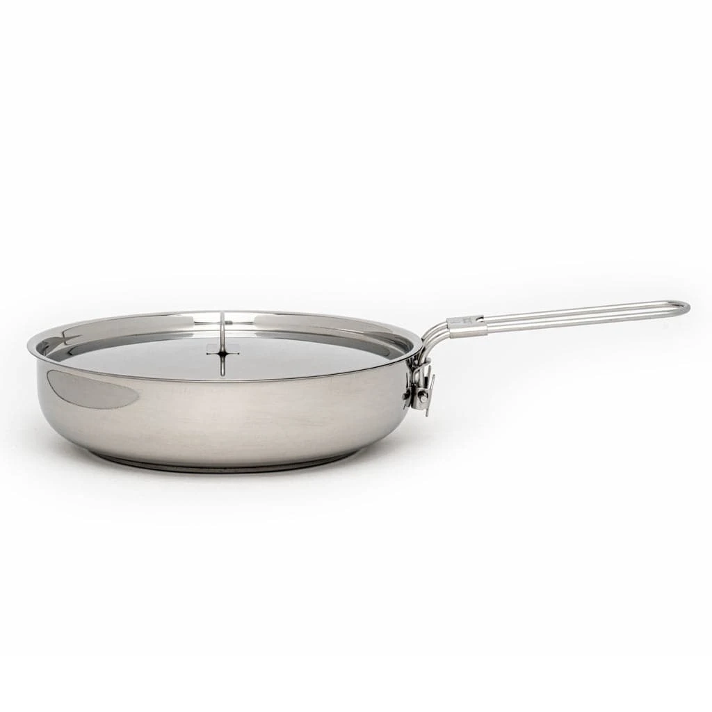 Pathfinder Branded Stainless Steel Skillet And Lid 3 Pathfinder Branded Stainless Steel Skillet And Lid