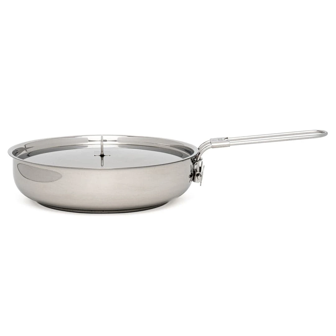 Pathfinder Branded Stainless Steel Skillet And Lid 8 Pathfinder Branded Stainless Steel Skillet And Lid