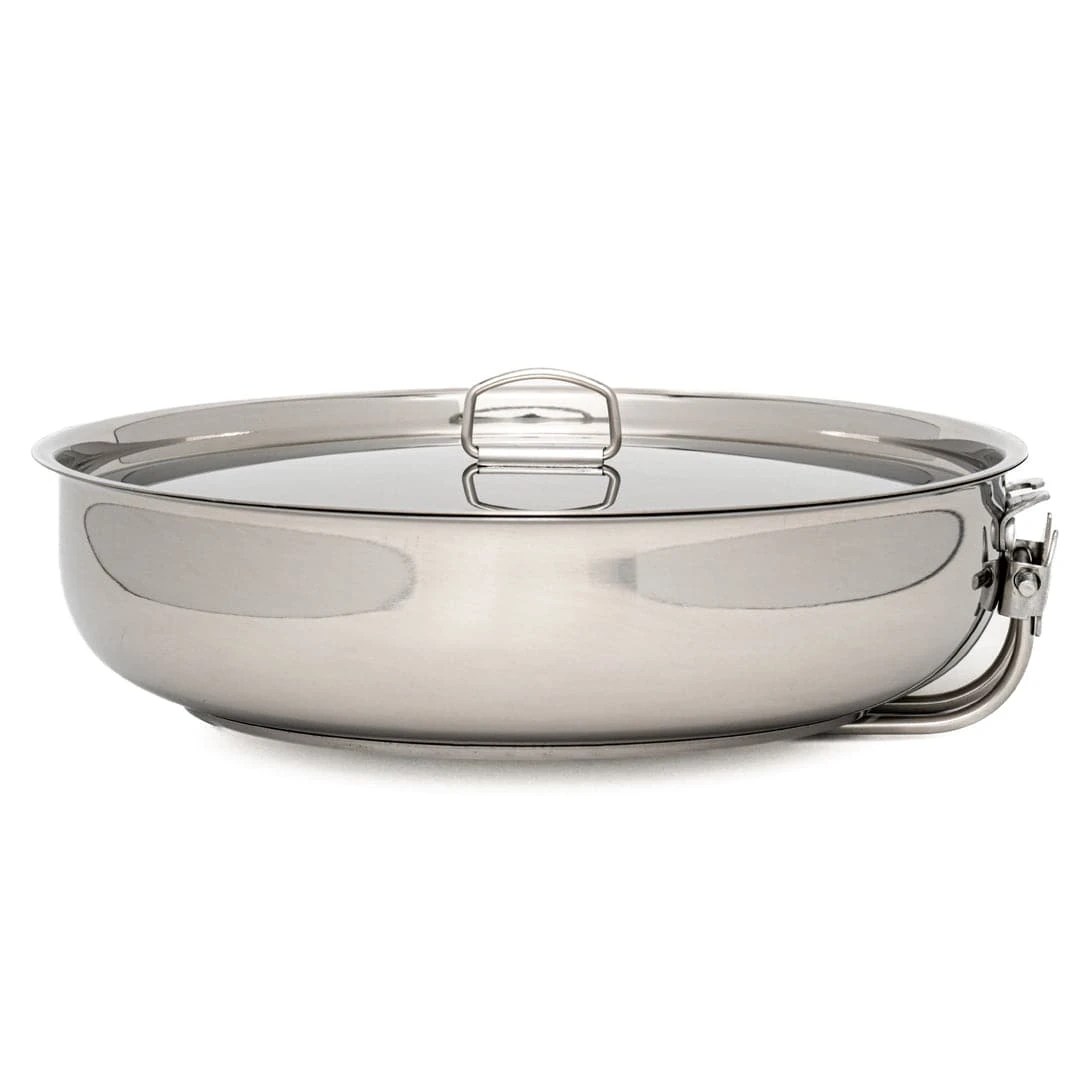Pathfinder Branded Stainless Steel Skillet And Lid 5 Pathfinder Branded Stainless Steel Skillet And Lid