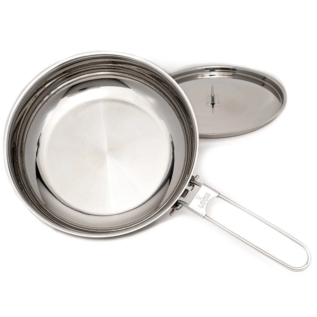 Pathfinder Branded Stainless Steel Skillet And Lid 6 Pathfinder Branded Stainless Steel Skillet And Lid
