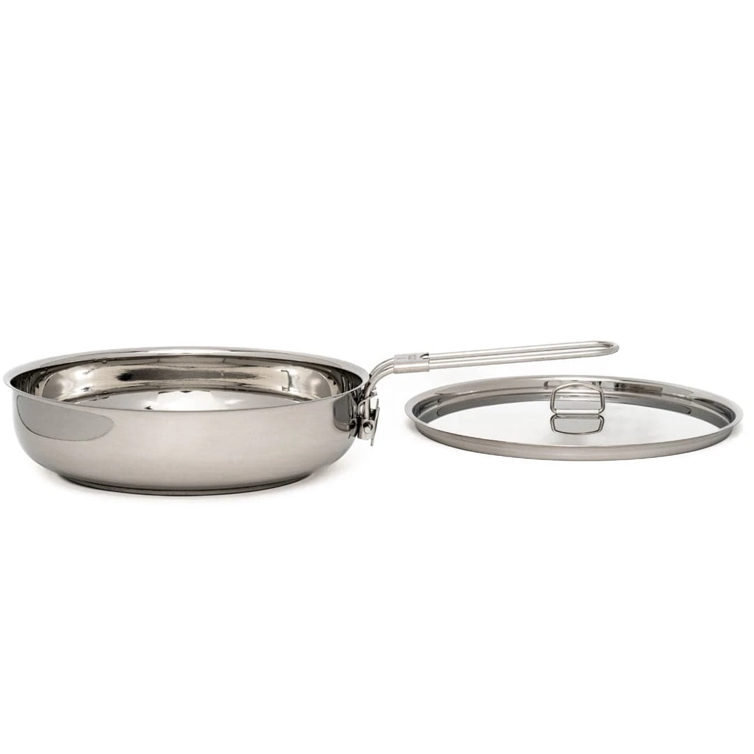 Pathfinder Branded Stainless Steel Skillet And Lid 9 Pathfinder Branded Stainless Steel Skillet And Lid