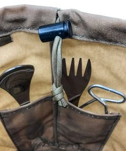 Badger Claw Leathersworks Waxed Canvas Small Bush Pot Bag Outdoor Cooking
