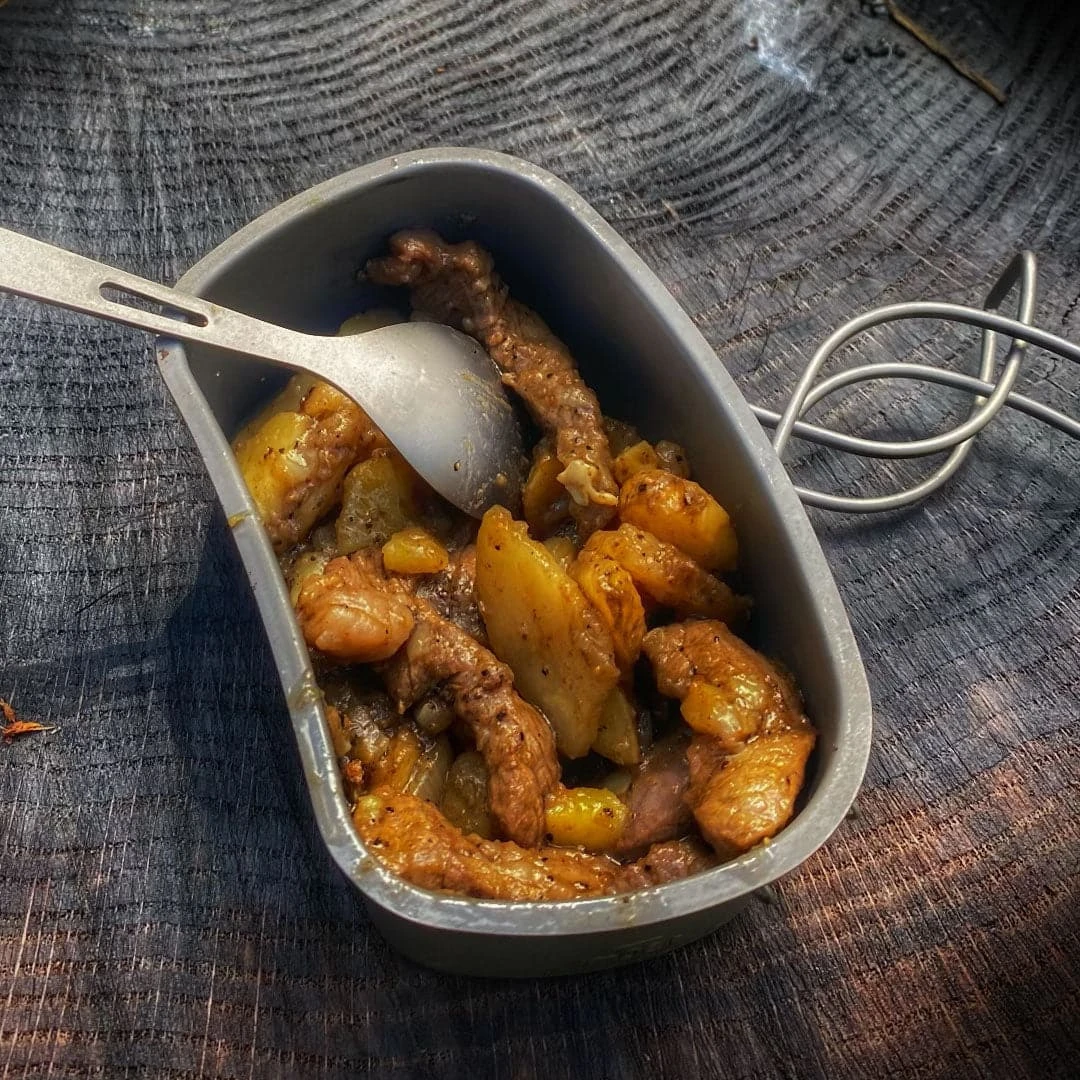 Sporklogbowl.jpg Pathfinder Branded Titanium Spork