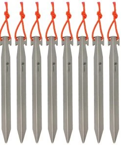 Pathfinder Branded Titanium HD Tent Stakes Survival Gear