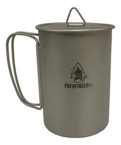 Pathfinder Branded Survival Gear 1050ml Titanium Bottle & Cup Set