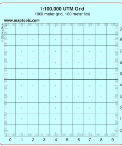 Map Tools Survival Gear 1:100,000 Scale UTM Grid