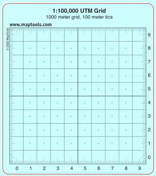 Map Tools Survival Gear 1:100,000 Scale UTM Grid 3 Map Tools Survival Gear 1:100,000 Scale UTM Grid
